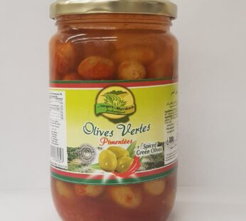 SPICED GREEN OLIVES IN JAR 26/29 72CL