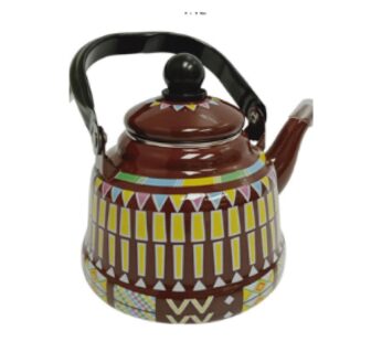 Tea Pot Black W Ornament 1.1L