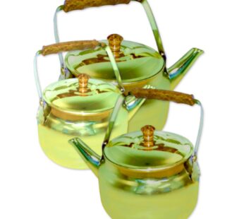 Tea Pots Set of 3 Golden