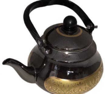 Tea Kittle Enamel Black W Gold 2.5L