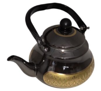 Tea Kittle Enamel Black W Gold 2L