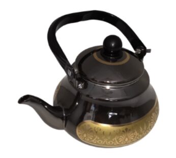 Tea Pot Black w Golden Design 1.7L