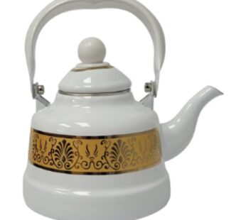 Tea Pot Enamel Coated White 1.7 L