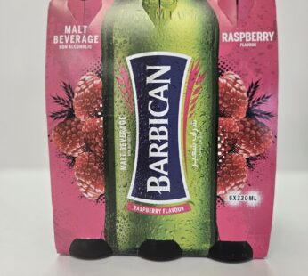 BARBICAN MALT BEVERAGE NON ALCOHOLIC RASPBERRY FLAVOUR 6*330ml